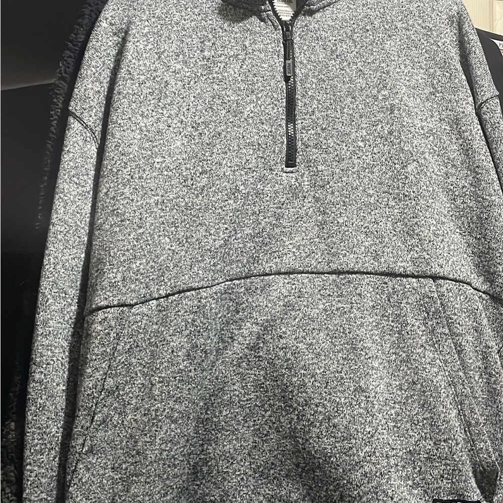 PINK Victoria's Secret Gray Quarter-Zip Sweatshirt